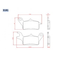 BRENTA KLOCKI HAMULCOWE KH708 HONDA VISION 110 '17-18, ZOOMER 110 '13-, CLICK 125 '12-17, PRZÓD