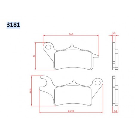 BRENTA KLOCKI HAMULCOWE KH708 HONDA VISION 110 '17-18, ZOOMER 110 '13-, CLICK 125 '12-17, PRZÓD