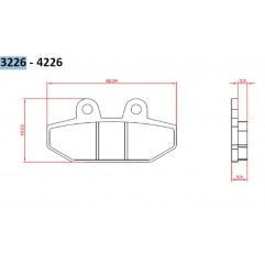 BRENTA KLOCKI HAMULCOWE KH710 HARLEY-DAVIDSON 1750/1870 '18-20, TYŁ