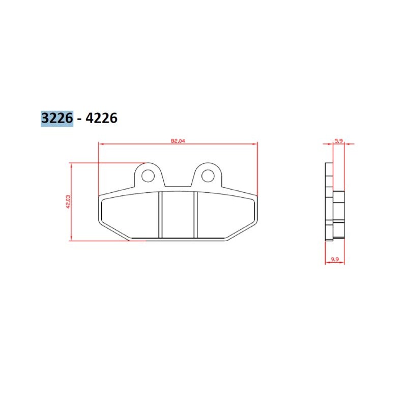 BRENTA KLOCKI HAMULCOWE KH710 HARLEY-DAVIDSON 1750/1870 '18-20, TYŁ