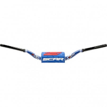 SCAR RACING KIEROWNICA 28,6MM MODEL RC BEND KOLOR NIEBIESKI/CZARNY GĄBKA KOLOR NIEBIESKI/BIAŁY/CZERWONY