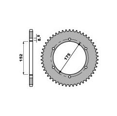 CHT ZĘBATKA TYLNA 844 55 (839-55) YAMAHA DT125R '88-'92 (ŁAŃC. 428) (JTR839.55)