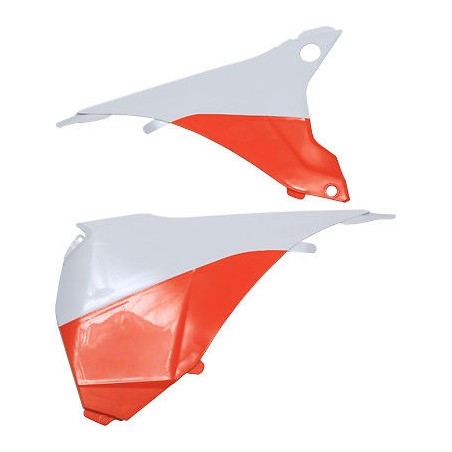 POLISPORT PROMOCJA OSŁONY FILTRA POWIETRZA KTM 125/500 EXC/EXCF 14-16 KOLOR BIAŁY/POMARAŃCZOWY