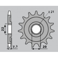 CHT ZĘBATKA PRZEDNIA 2120 12 HONDA CRF 250 '04-'17, CR 125 '04-'07 (JTF1323.12)