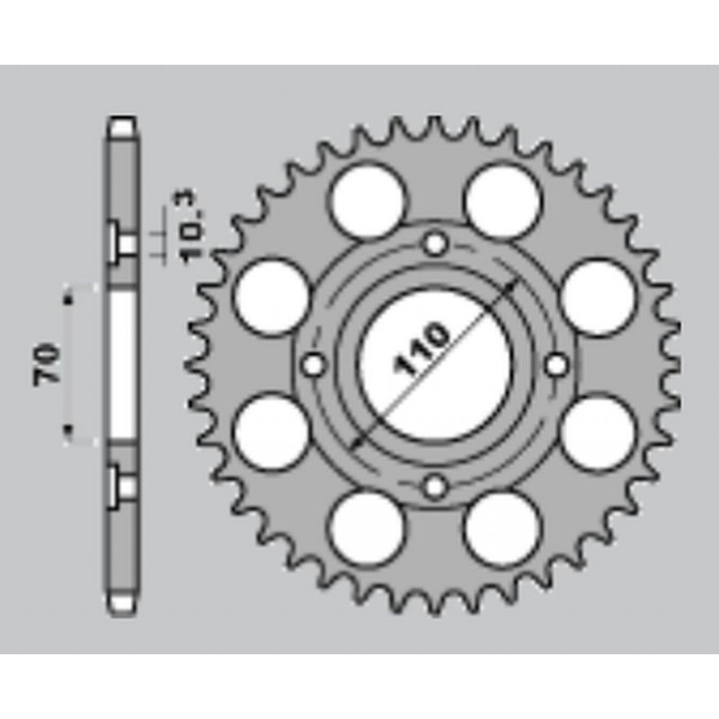 CHT ZĘBATKA TYLNA 246 41 HONDA CB 250N '78-'82 (A4140246410)