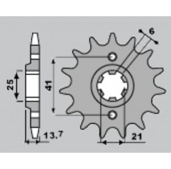 CHT ZĘBATKA PRZEDNIA 268 15 HONDA VF 500F 84-87 (JTF286.15)