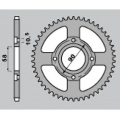 CHT ZĘBATKA TYLNA 279 40 HONDA HONDA MTX 125R 83-94 (279-40) (JTR27.40, JTR273.40)