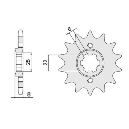 CHT ZĘBATKA PRZEDNIA 281 14 HONDA XR 600R '85-'90