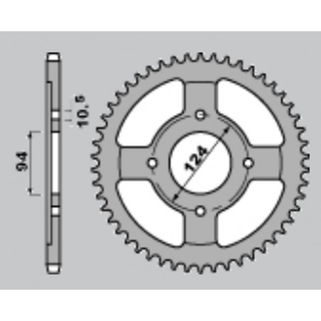 CHT ZĘBATKA TYLNA 282 37 HONDA CB550 F 76-80 (282-37) (JTR282.37)