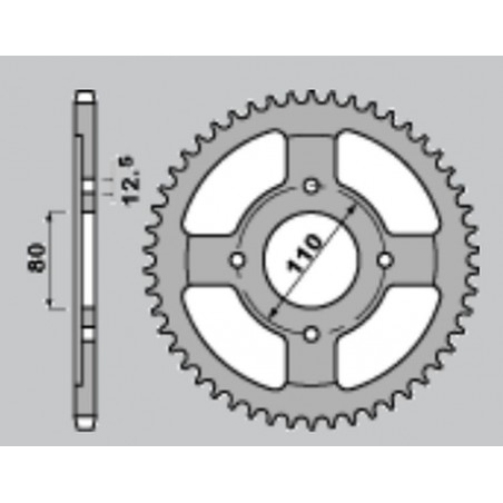 CHT ZĘBATKA TYLNA 284 39 (284-39) (JTR284.39) HONDA CB 750/1100 '79-'89