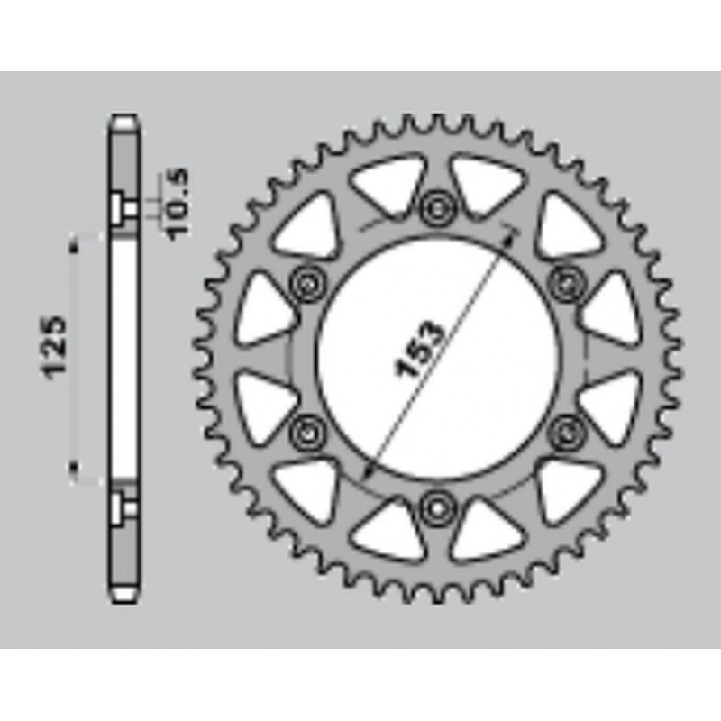 CHT ZĘBATKA TYLNA HONDA CRF-L 4T CRF 250L '13-'20 , XR 250 R/L/R '91-'96 ,XR 600/650 '91-'20 288 50Z ERGAL