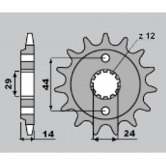 CHT ZĘBATKA PRZEDNIA 348 17 HONDA VT 750C '97-'04