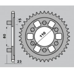CHT ZĘBATKA TYLNA 3555 38 APRILIA AF1 125 90-93 (A4150019380)