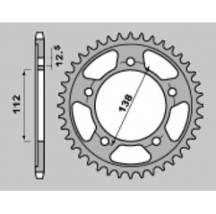 CHT ZĘBATKA TYLNA 408 42 (A4150302423) HONDA CBF/VTR-F 1000 '97-'10