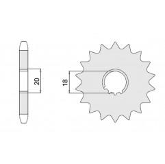 CHT ZĘBATKA PRZEDNIA 426 14 SUZUKI GN 125 91-00, GS 125 (JTF426.14) (426-14)