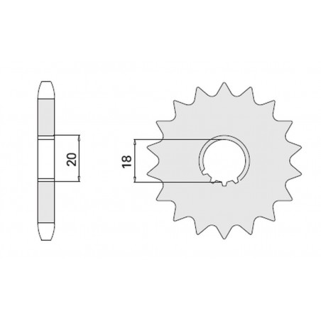 CHT ZĘBATKA PRZEDNIA 426 14 SUZUKI GN 125 91-00, GS 125 (JTF426.14) (426-14)