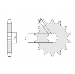 CHT ZĘBATKA PRZEDNIA 428 14 (428-14) (ŁAŃC.428) SUZUKI POLINI