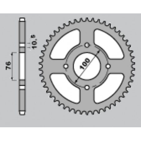 CHT WYPRZEDAŻ ZĘBATKA TYLNA 4301 43 (430143) SUZUKI LT-E LTE 250/300/500 '82-'87, LTR LT-R 500 '88-'92 , VL 250 INTRUDER '00-'04
