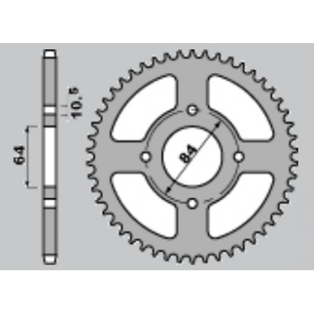 CHT ZĘBATKA TYLNA 4302 42 C45 SUZUKI LT/LTZ, VAN VAN RV 200 '16-'19