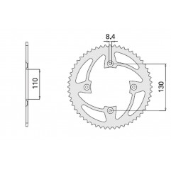 CHT ZĘBATKA TYLNA 4306 55 HONDA CR 80/85 (2064-55) (ŁAŃC. 420)