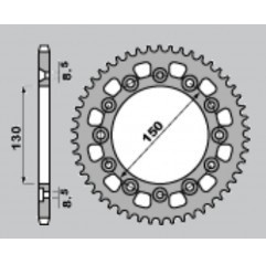 CHT ZĘBATKA TYLNA 4308 47 HONDA XR 600R 85-90 ( MOŻE ZASTĄPIĆ 245 47 ) (ŁAŃC. 520)