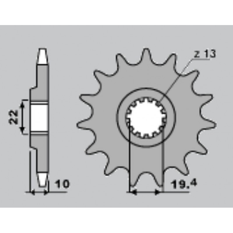 CHT ZĘBATKA PRZEDNIA 435 14 SUZUKI RM 250 ,DR 350