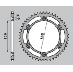 CHT ZĘBATKA TYLNA 4365 41 (A4152032410) SUZUKI DR 650 , FREEWIND '96-'14