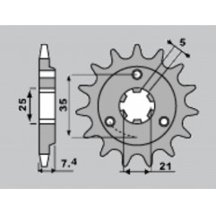 CHT ZĘBATKA PRZEDNIA 437 15 SUZUKI DR 600/650 (437-15) (JTF437.15)