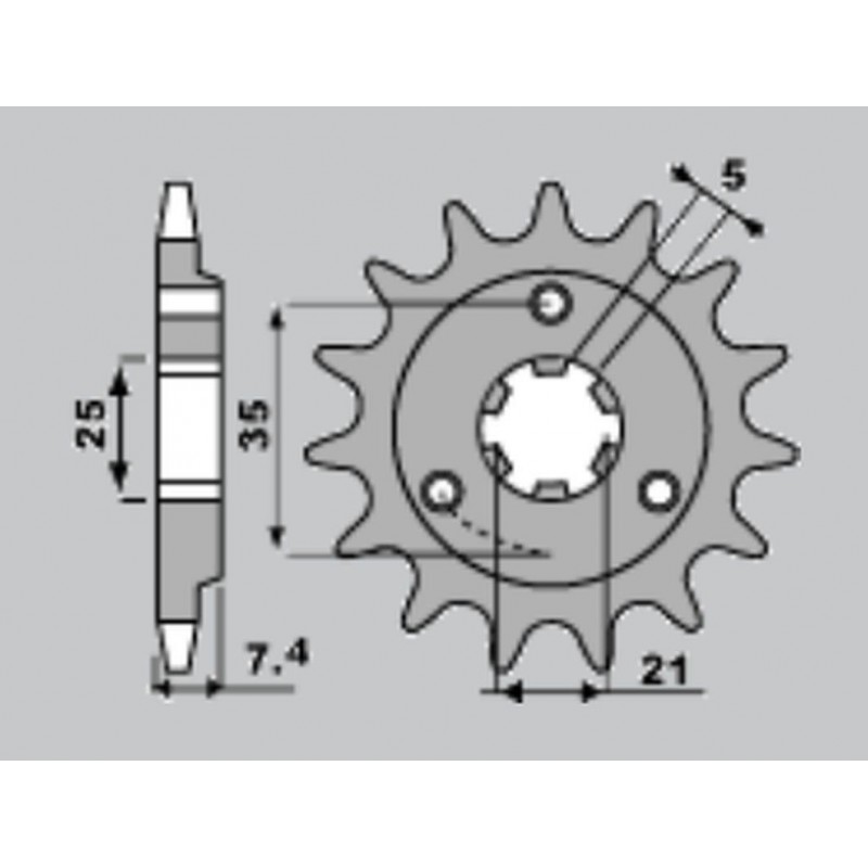 CHT ZĘBATKA PRZEDNIA 437 15 SUZUKI DR 600/650 (437-15) (JTF437.15)