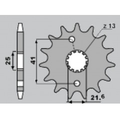 CHT ZĘBATKA PRZEDNIA 438 14 (A4250436140) SUZUKI DR 650