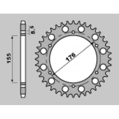CHT ZĘBATKA TYLNA 4392 42 TRIUMPH 900 (A4152046420)