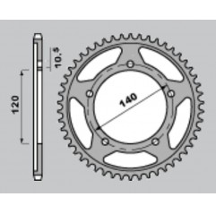 CHT ZĘBATKA TYLNA 4398 42 THF SUZUKI GSXR 1000 '00-'05, DL 1000 '02-'06 (A4152061423)