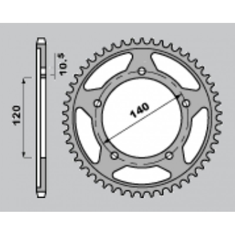 CHT ZĘBATKA TYLNA 4398 42 THF SUZUKI GSXR 1000 '00-'05, DL 1000 '02-'06 (A4152061423)