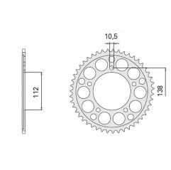 CHT ZĘBATKA TYLNA 4448 49 (2097-49) YAMAHA 600 YZF-R6 (Mod.cat.530) '99-'02