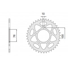 CHT ZĘBATKA TYLNA 4456 41 (2096-41) BENELLI 500/600/900