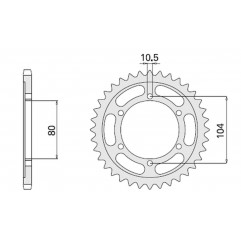 CHT ZĘBATKA TYLNA 488 42 (488-42) KAWASAKI ZX 10R (MOD. 530)