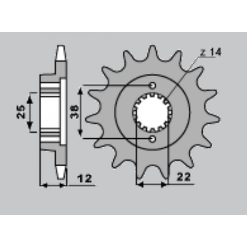 CHT ZĘBATKA PRZEDNIA 495 15 DUCATI 750 PASO 87-90 (495-15)