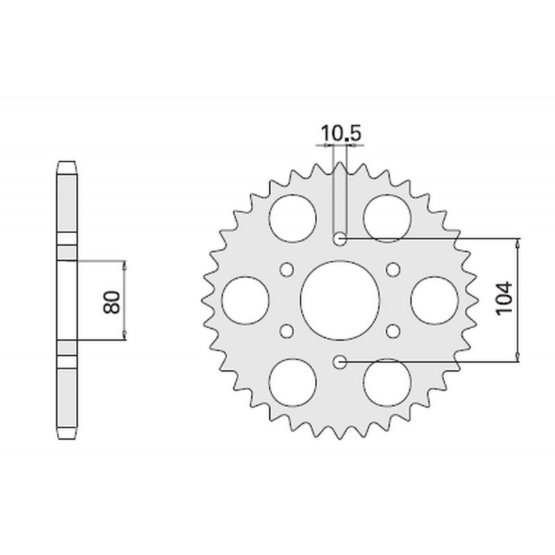 CHT ZĘBATKA TYLNA 501 35 KAWASAKI Z 1000A (501-35) (ŁAŃC.630)