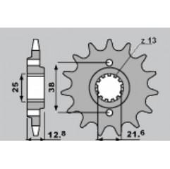 CHT ZĘBATKA PRZEDNIA 511 15 KAWASAKI KLR 650 '90-'14
