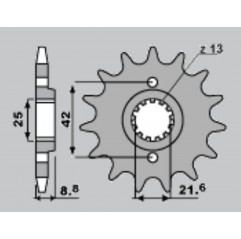 CHT ZĘBATKA PRZEDNIA 523 14 KAWASAKI EL 250 88-04