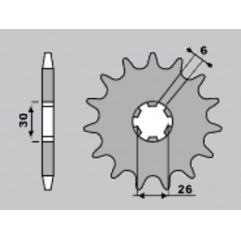 CHT ZĘBATKA PRZEDNIA 568 17 YAMAHA XS 650 75-83, XS 500 (568-17) (JTF568.17)