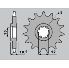 CHT ZĘBATKA PRZEDNIA 595 13 APRILIA 50 (588-13) (ŁAŃC.415)