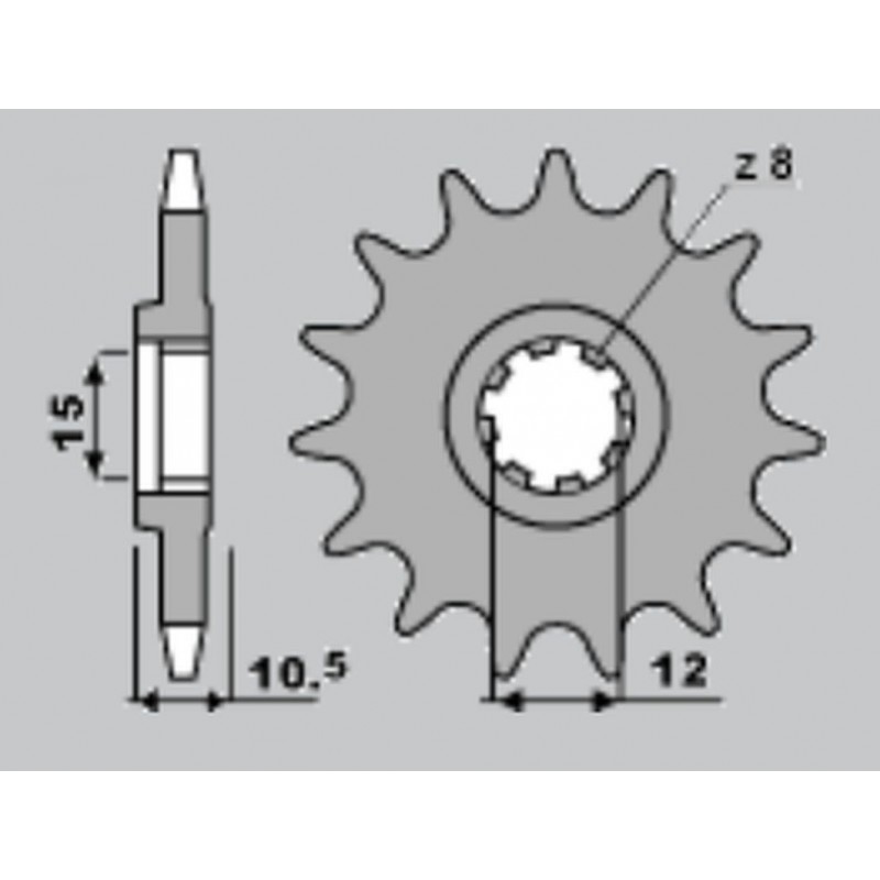 CHT ZĘBATKA PRZEDNIA 595 13 APRILIA 50 (588-13) (ŁAŃC.415)