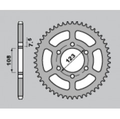 CHT ZĘBATKA TYLNA 707 50 CAGIVA 50 W4 (A4140696500)