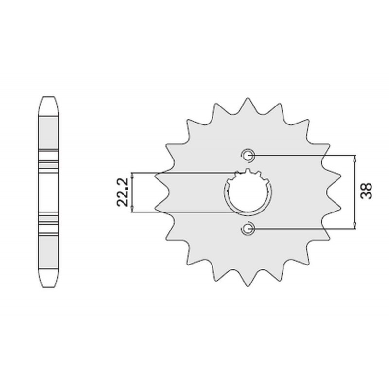 CHT ZĘBATKA PRZEDNIA 728 14 CAGIVA ELEFANT 750 87-89 (726-14)