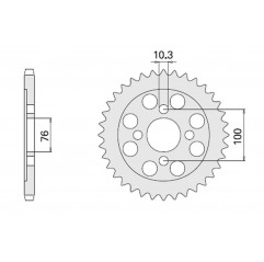 CHT ZĘBATKA TYLNA 803 47 SUZUKI RG 125 92-96 (2012-47) (ŁAŃC. 428)