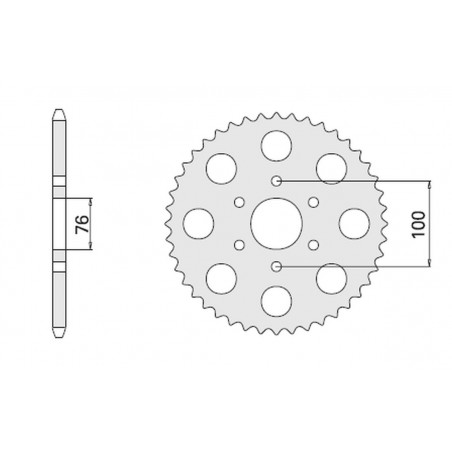 CHT ZĘBATKA TYLNA 818 42 SUZUKI GS 1000/ GSX 1100 E (818-42)