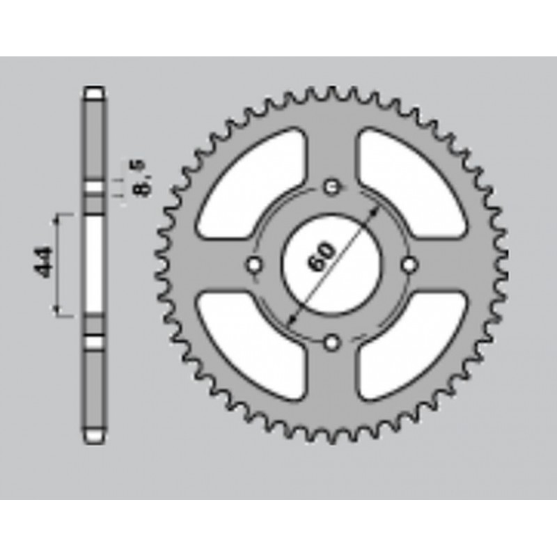 CHT ZĘBATKA TYLNA 832 38 (A4150832380) YAMAHA DT 80 MX