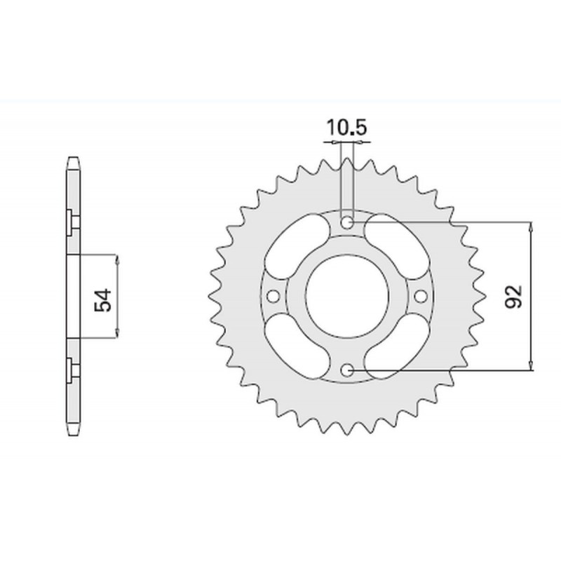 CHT ZĘBATKA TYLNA 835 46 YAMAHA TZR (A4140835460) RD 125 , SR 125