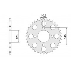 CHT ZĘBATKA TYLNA 857 44 YAMAHA (857-44) (JTR857.44) YAMAHA XT 600 '85-94, XT 600Z TENERE 87-89